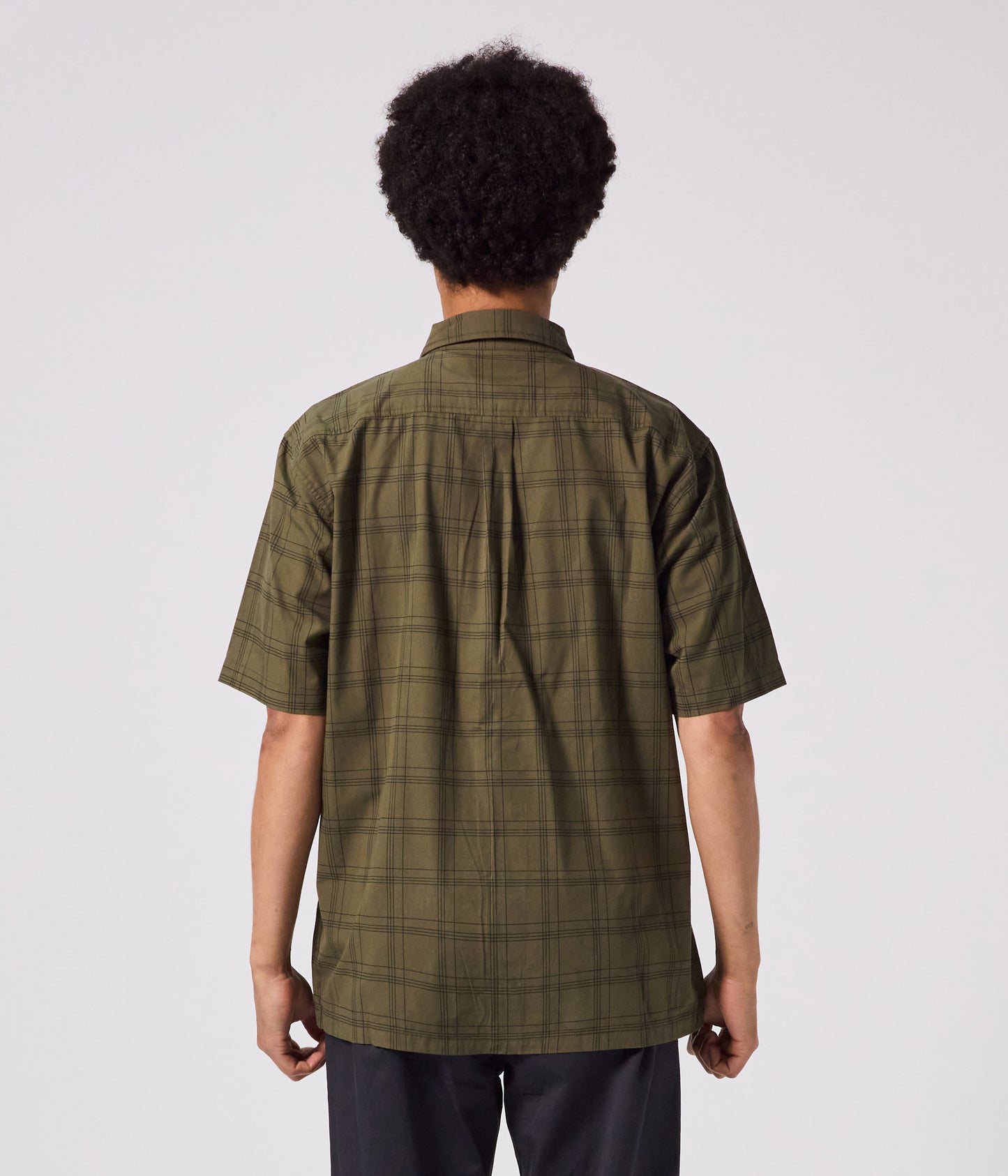 WINDOWPANE SS SHIRT // OLIVE