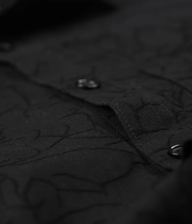 VIVIAN VINE SS SHIRT // BLACK