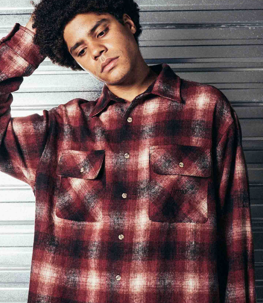 MANNERS FLANNEL LS SHIRT // RED