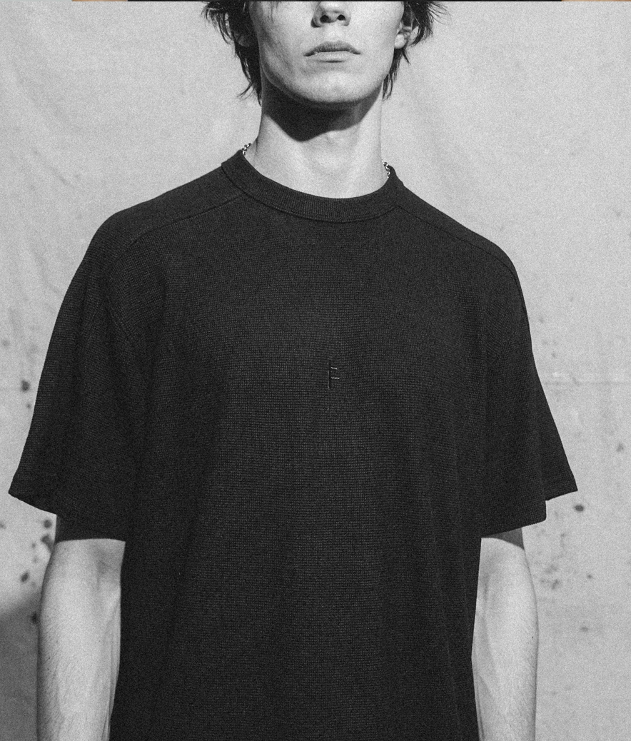 FRANCHISE WAFFLE SS TSHIRT // BLACK