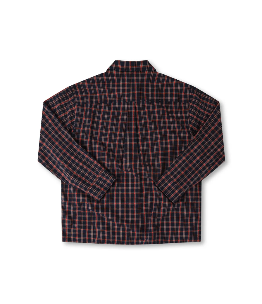 VIVIAN CHECK LS SHIRT // NAVY