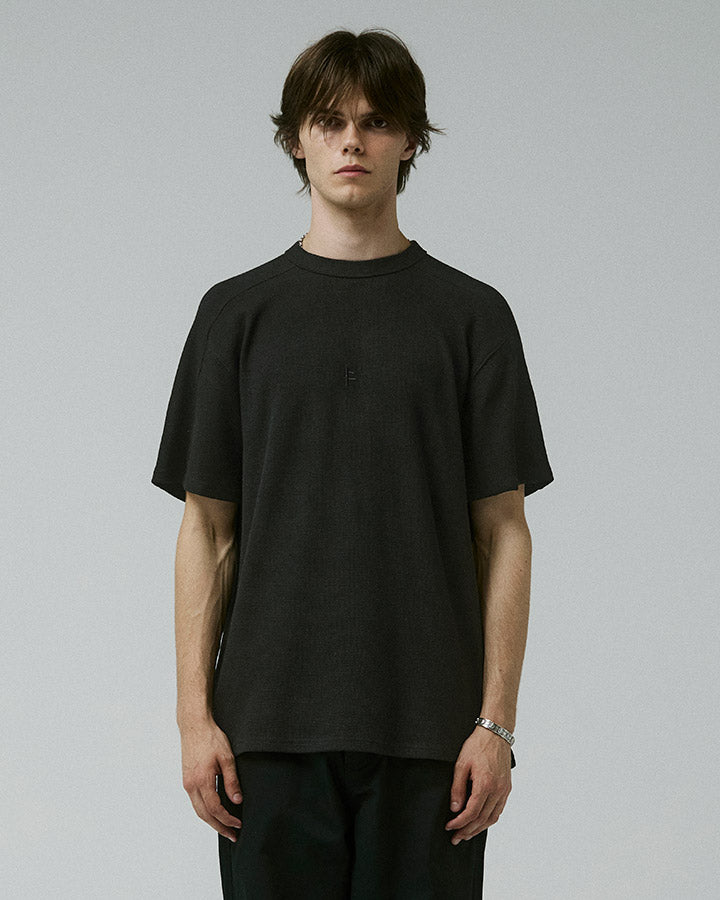 FRANCHISE WAFFLE SS TSHIRT // BLACK