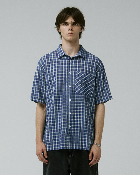 MANNERS CHEQUE SS SHIRT // VINTAGE NAVY