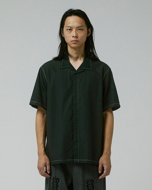 MARILYN CONTRAST SS SHIRT // BLACK