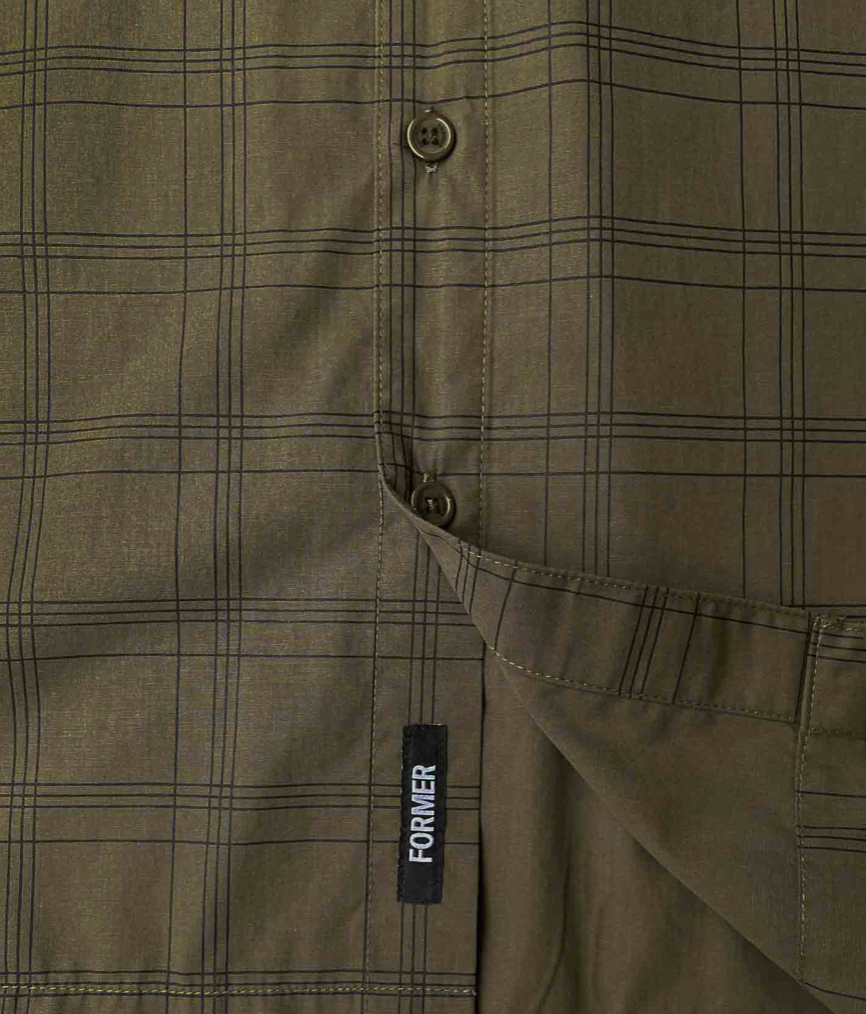 WINDOWPANE SS SHIRT // OLIVE