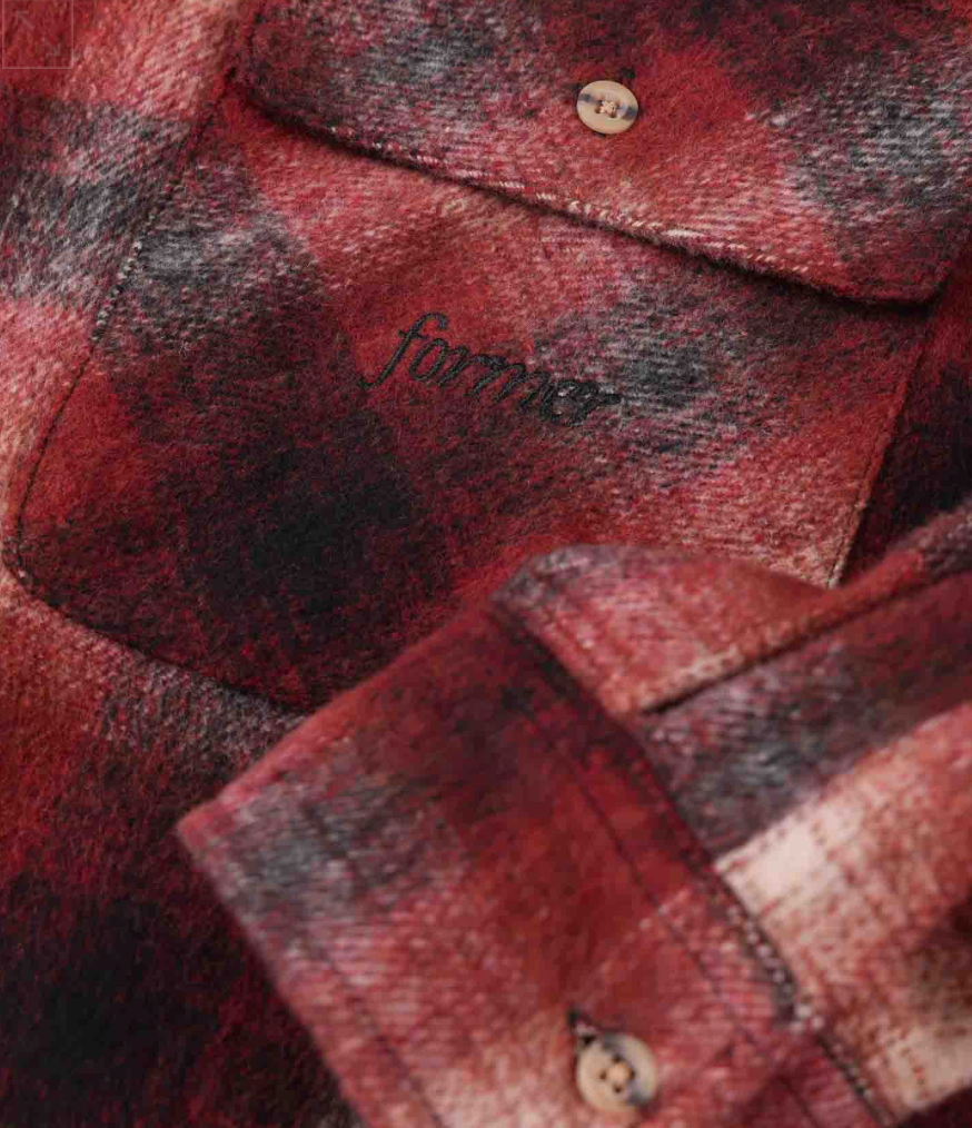 MANNERS FLANNEL LS SHIRT // RED