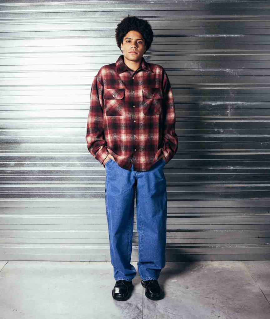 MANNERS FLANNEL LS SHIRT // RED