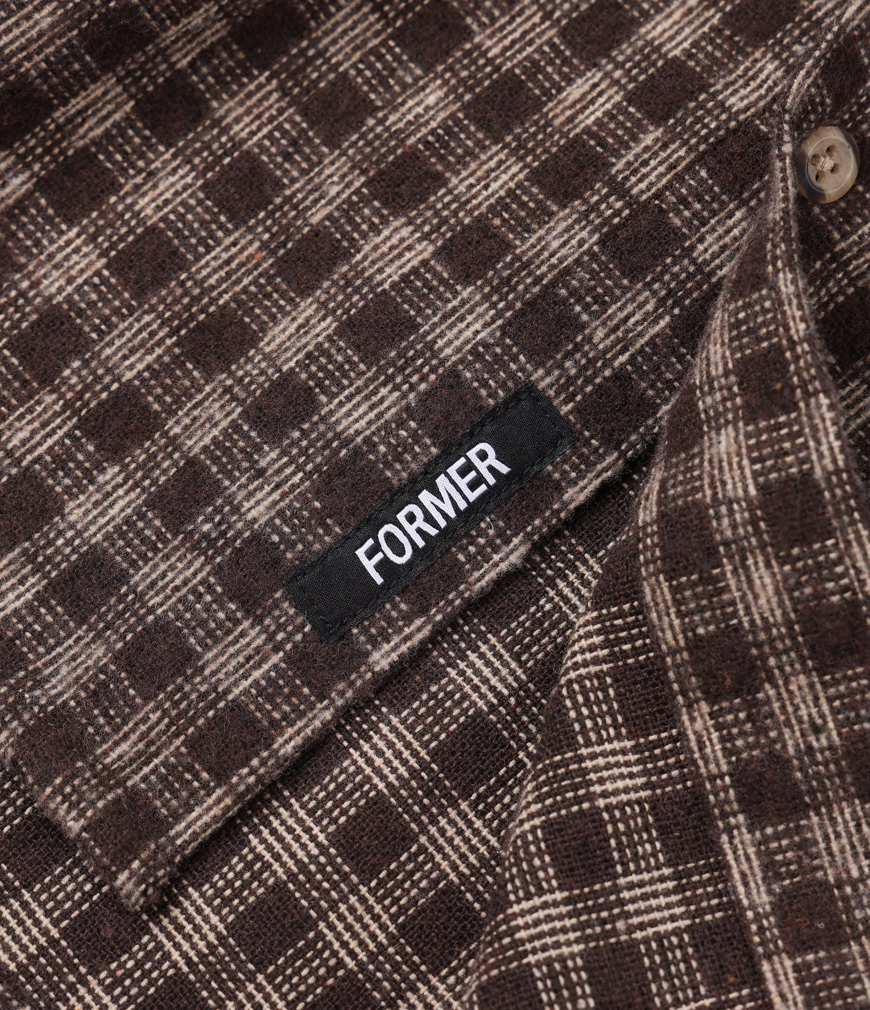 MARQUEE FLANNEL LS SHIRT // BROWN