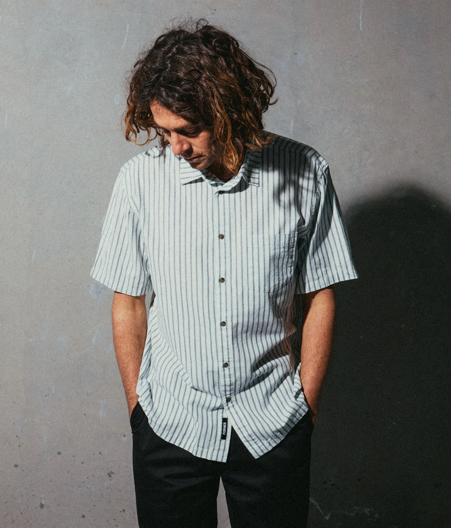 REYNOLDS STRIPE SS SHIRT // BONE *LAST SIZE*