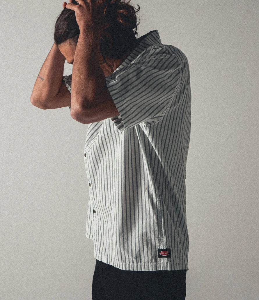 REYNOLDS STRIPE SS SHIRT // BONE *LAST SIZE*