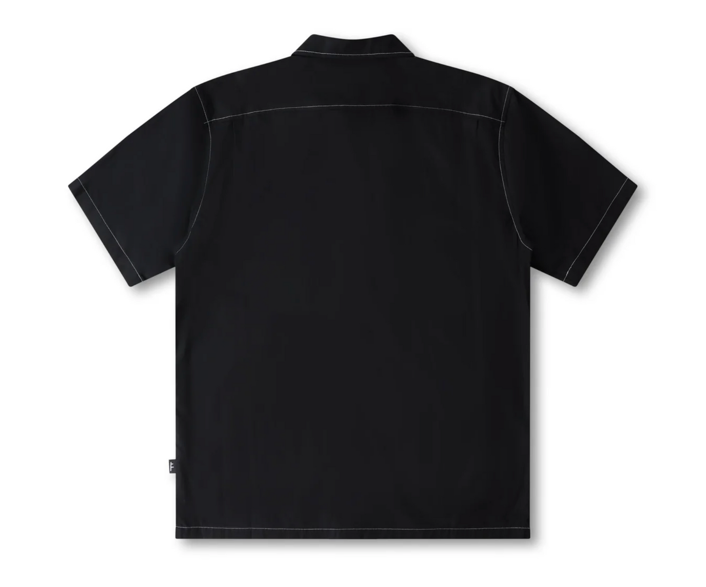 MARILYN CONTRAST SS SHIRT // BLACK *LAST SIZE*