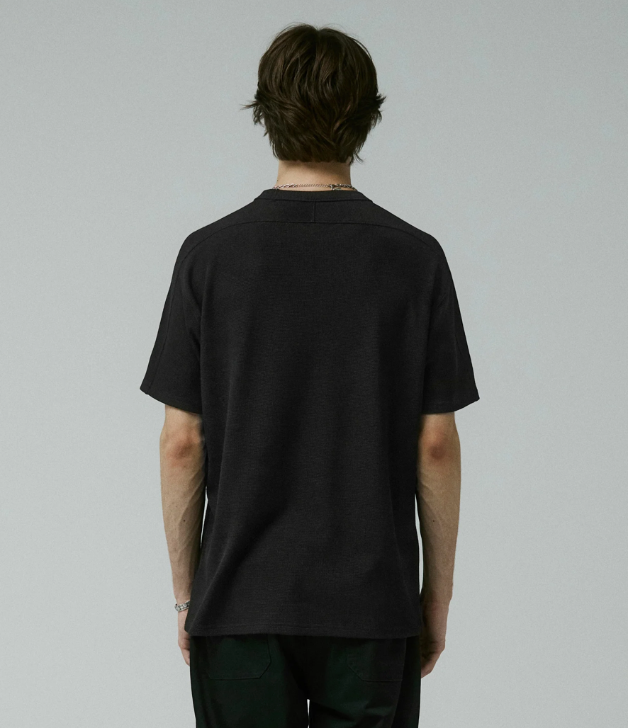 FRANCHISE WAFFLE SS TSHIRT // BLACK