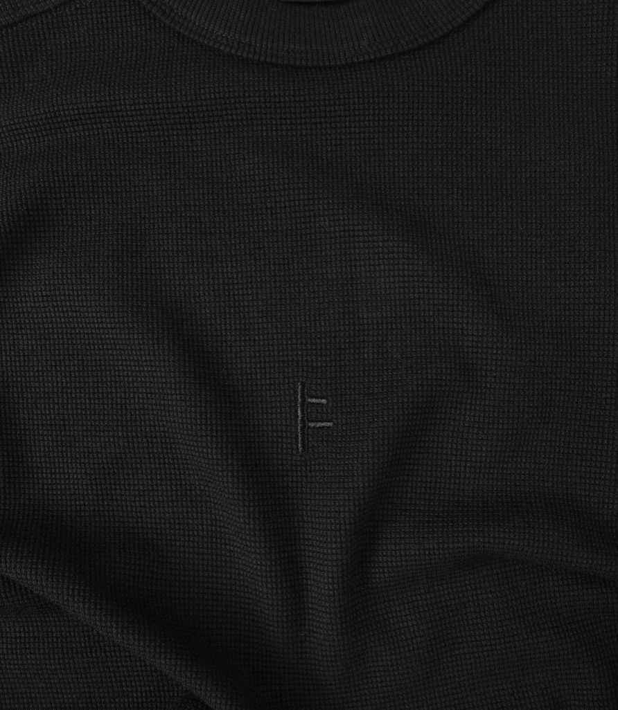 FRANCHISE WAFFLE SS TSHIRT // BLACK