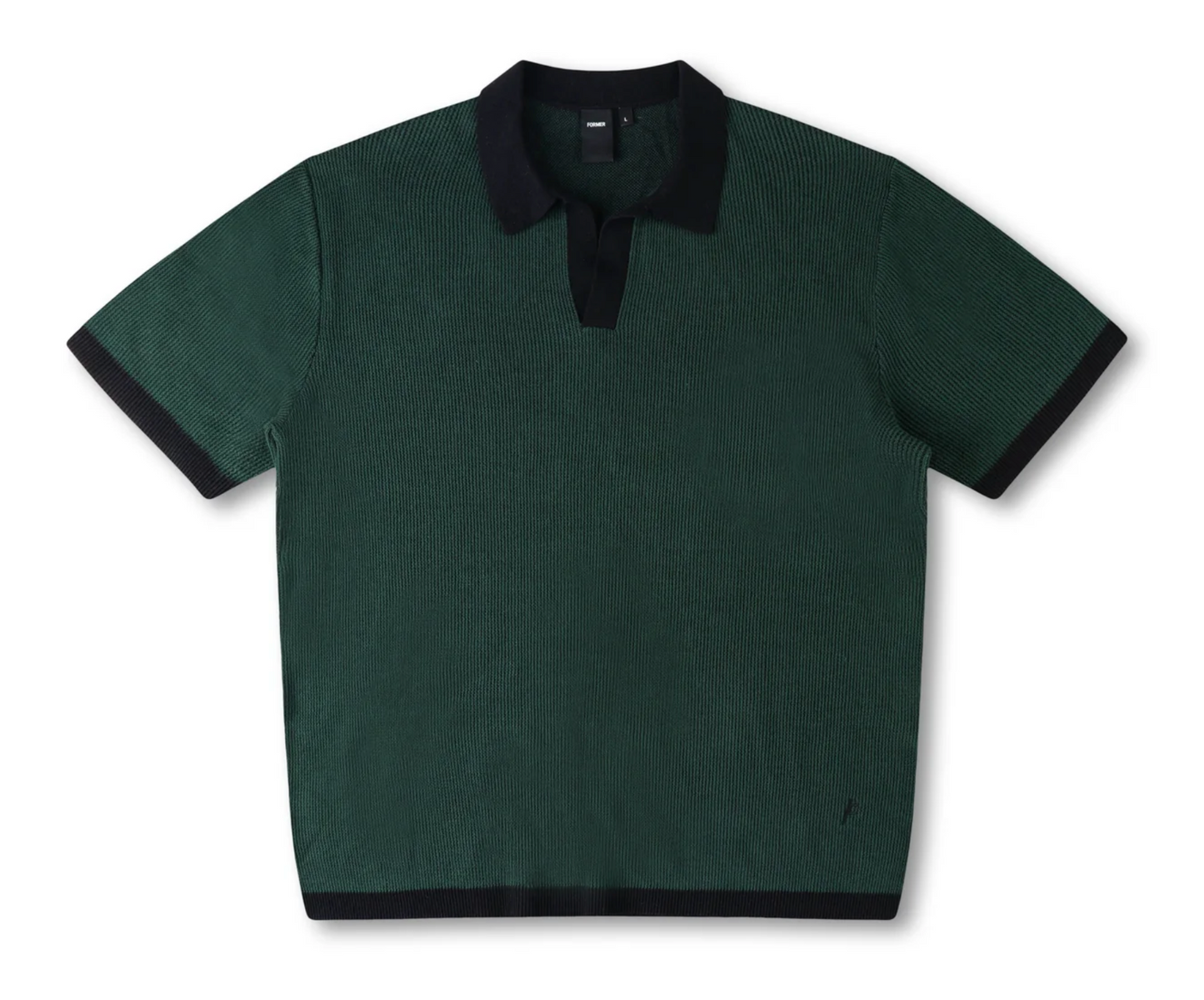 AG OPEN COLLAR POLO // PETROL