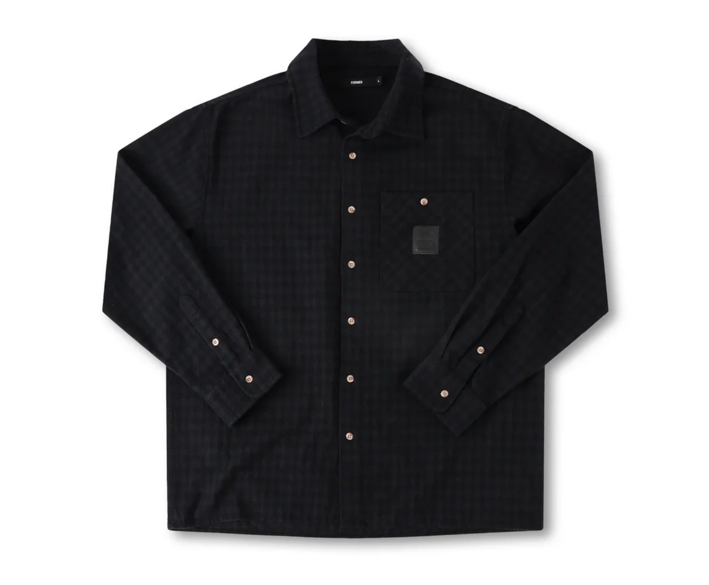 CRUX FLANNEL LS SHIRT // BLACK